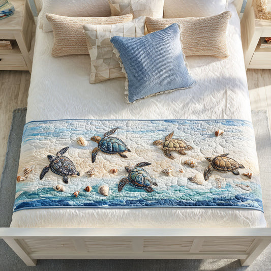 Seaside Serene Quilted Bed Runner NCU0PT8093
