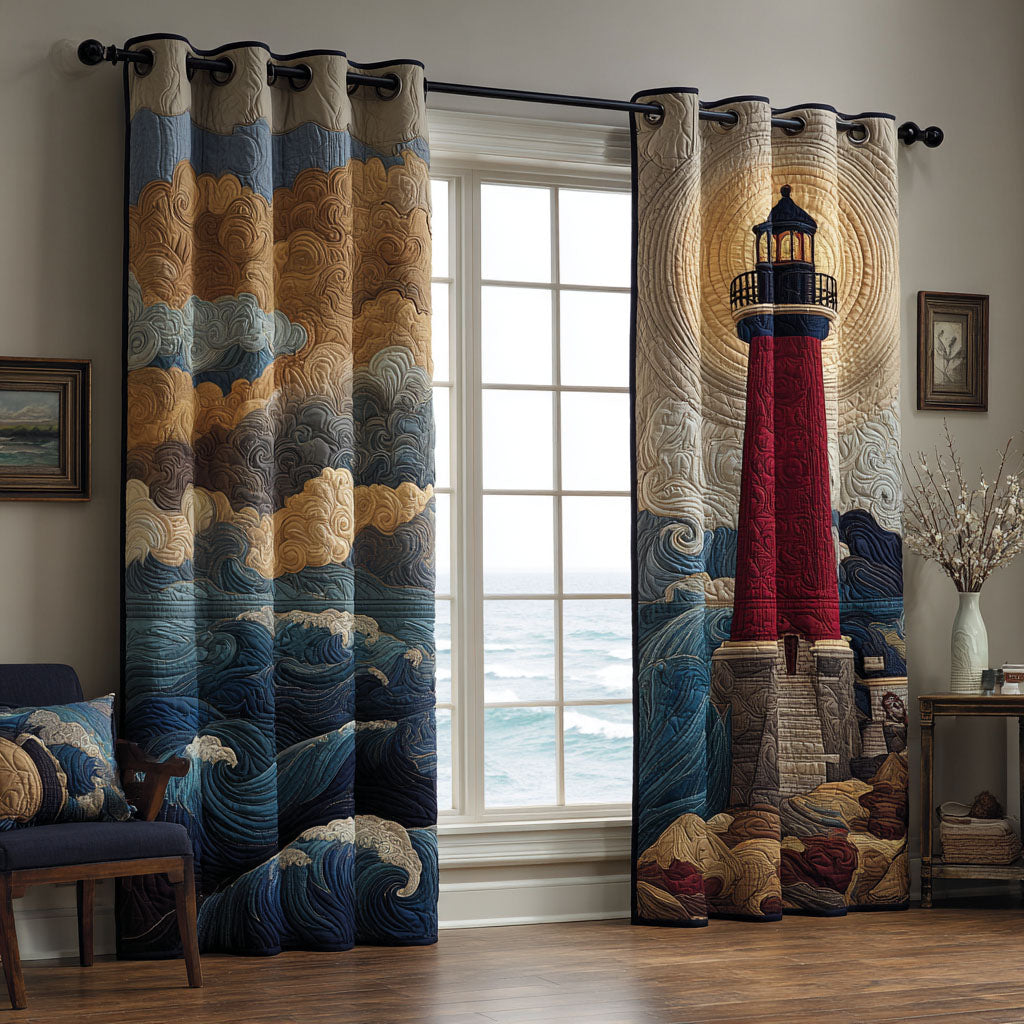Seaside Signal Quilted Curtains NCU0TN224