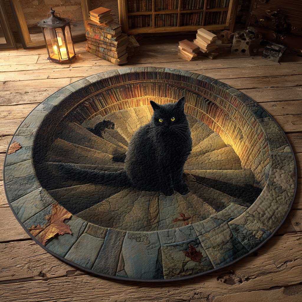 Sentinel of the Stairs Quilted Round Mat NCU0XD1038