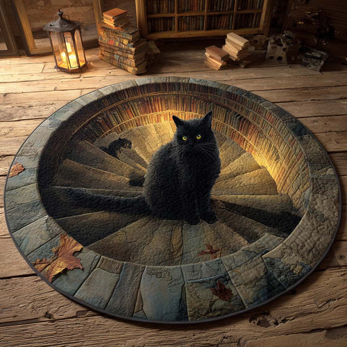 Sentinel of the Stairs Quilted Round Mat NCU0XD1038