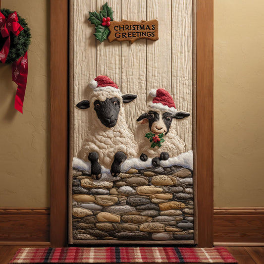 Sheep Holiday Joy Quilted Door Cover NCU0TP0042