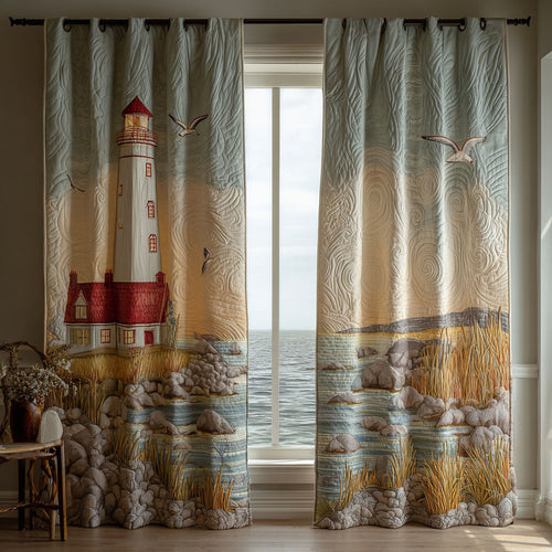 Shoreline Light Quilted Curtains NCU0TN225