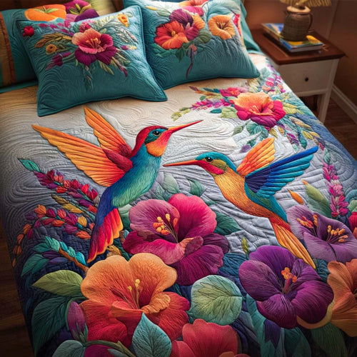 Silent Buzz 3-Piece Quilted Bedding Set NCU0TN80