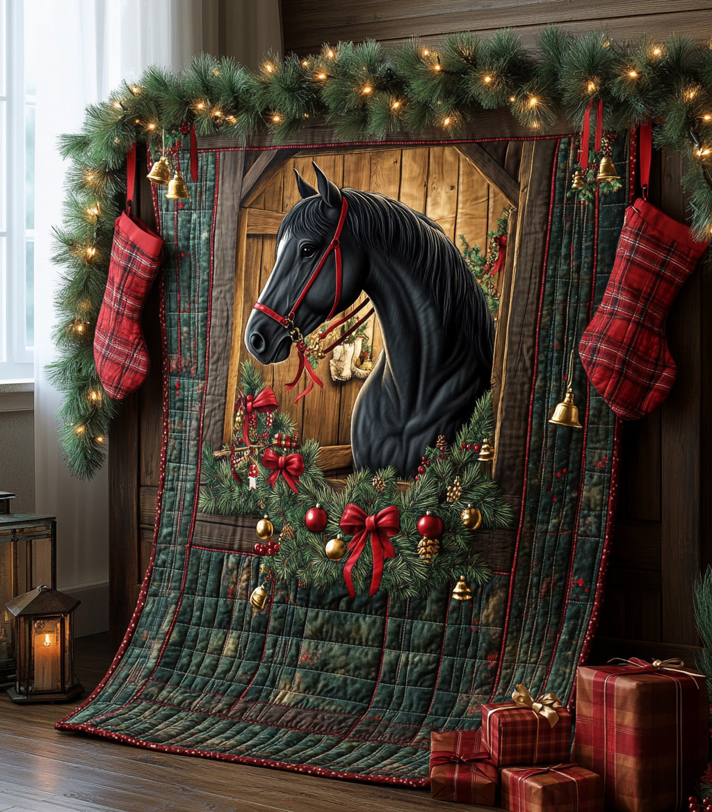 Silent Night Stable Quilted Blanket NCU0DH352