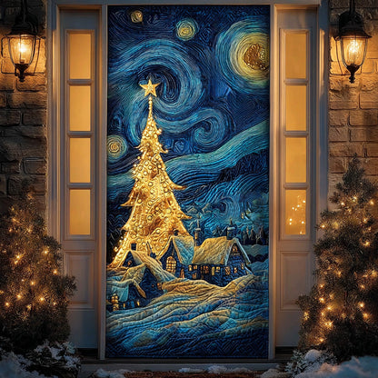 Silent Starry Night Quilted Door Cover NCU0DH431
