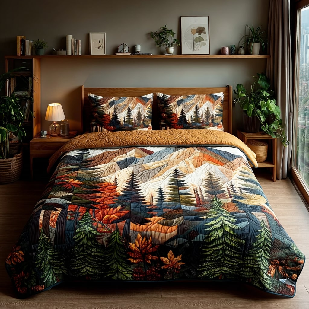 Silent Valley Whisper 3-Piece Quilted Bedding Set NCU0NL021