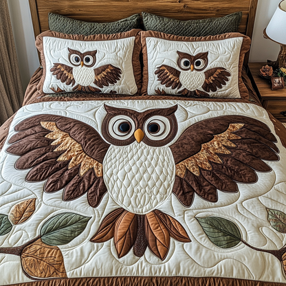 Silent Wings 3-Piece Quilted Bedding Set NCU0NL055