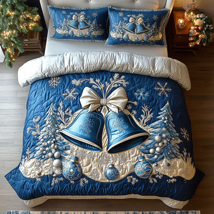 Silver Bell Frost 3-Piece Quilted Bedding Set NCU0TD969