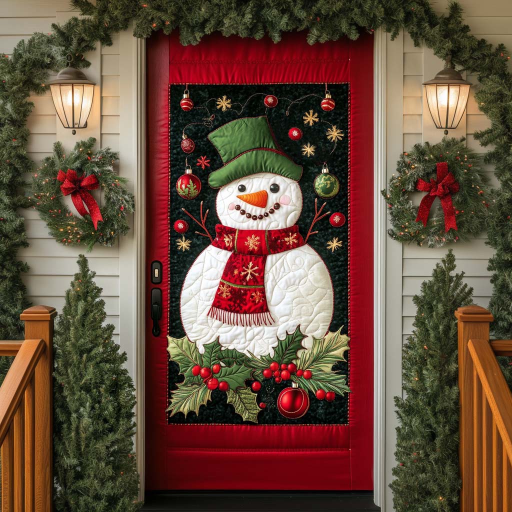 Smiles of Winter Quilted Door Cover NCU0NL064