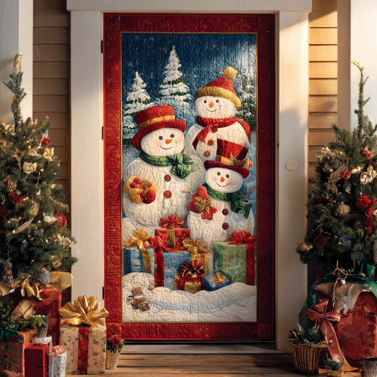 Snow Family Welcome Quilted Door Cover NCU0ND003