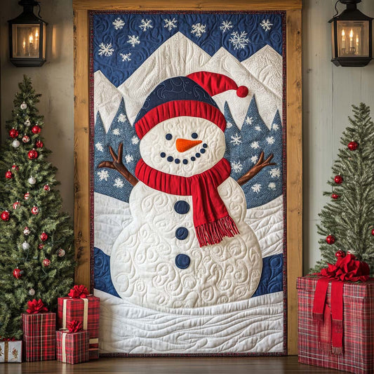 Snowman Mountain Quilted Door Cover NCU0TN28