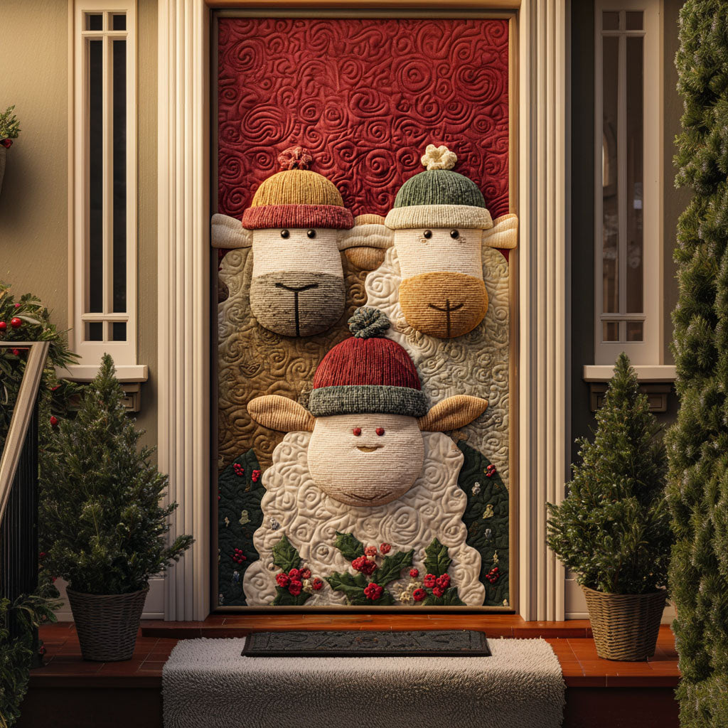 Snowy Herd Quilted Door Cover NCU0TP0028