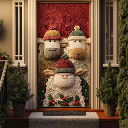 Snowy Herd Quilted Door Cover NCU0TP0028