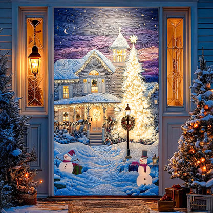 Snowy Night Quilted Door Cover NCU0TN112