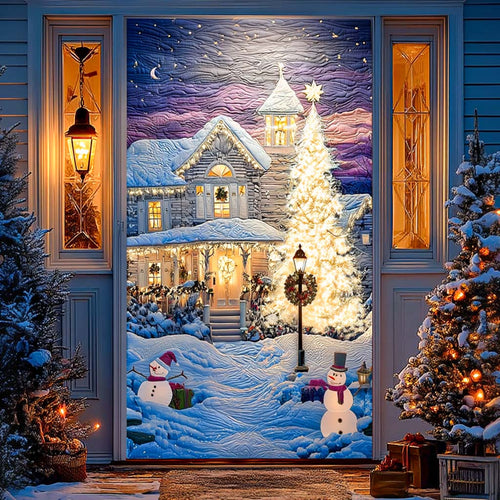 Snowy Night Quilted Door Cover NCU0TN112