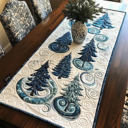 Snowy Pine Delight Quilted Table Runner NCU0PT2133