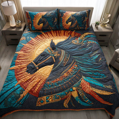 Spirit Horse Journey 3-Piece Quilted Bedding Set NCU0TD1026