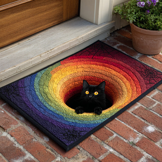 Spooky Black Cat Doormat NCU0HH505