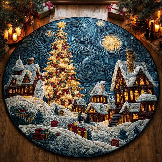 Starlight Evergreen Quilted Round Mat NCU0QQ076