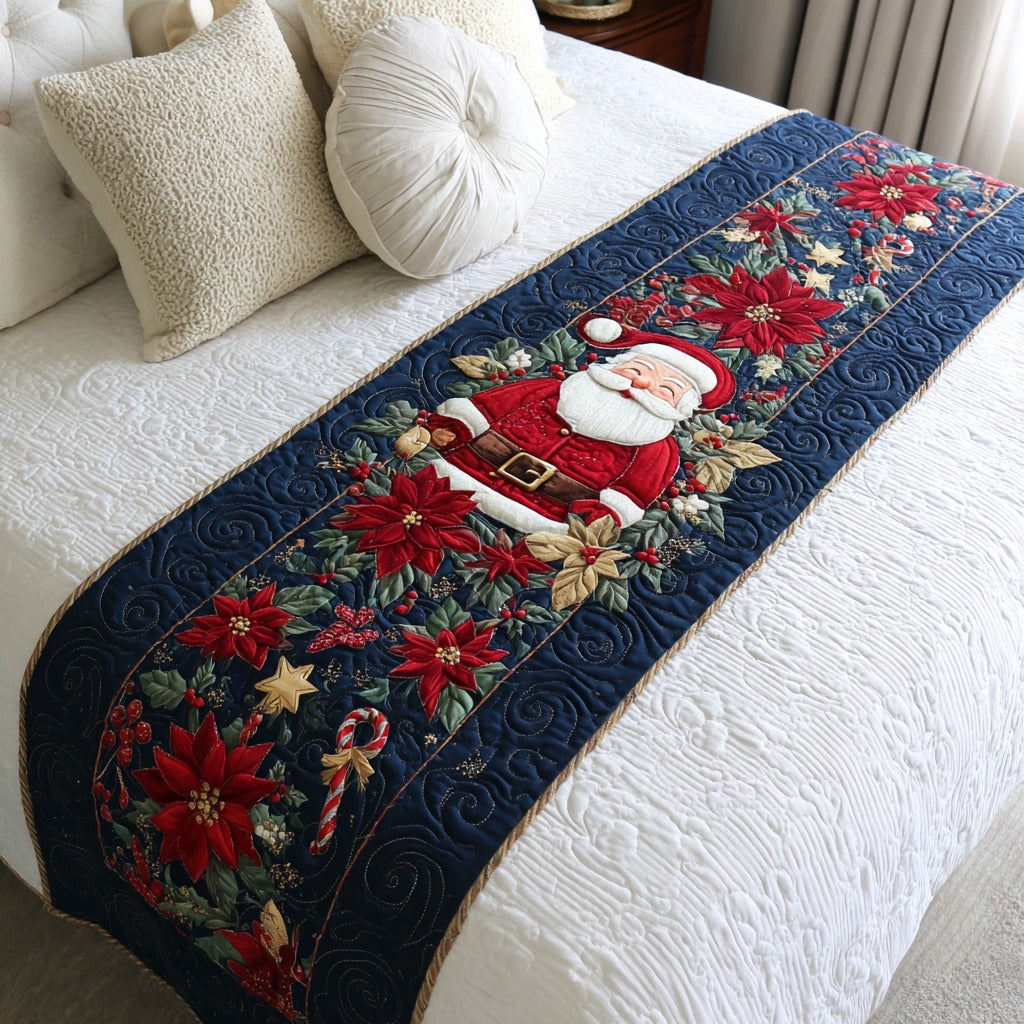 Starlit Santa Quilted Bed Runner NCU0TV683