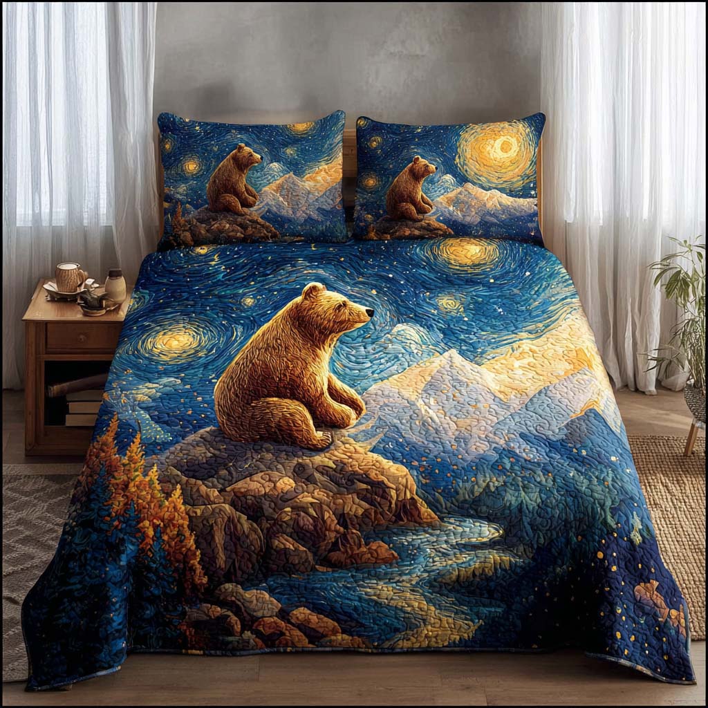 Starlit Wilderness 3-Piece Quilted Bedding Set NCU0QQ070