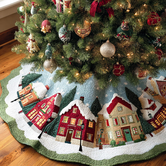 Starlit Winter Path Christmas Quilted Tree Skirt NCU0NTD809