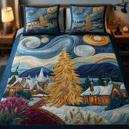 Starry Cabin Glow 3-Piece Quilted Bedding Set NCU0DH436
