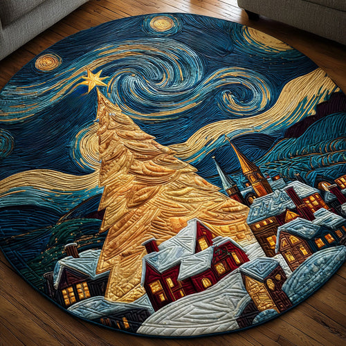 Starry Glow Quilted Round Mat NCU0DH465