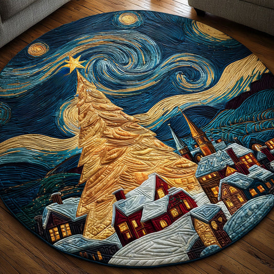 Starry Glow Quilted Round Mat NCU0DH465