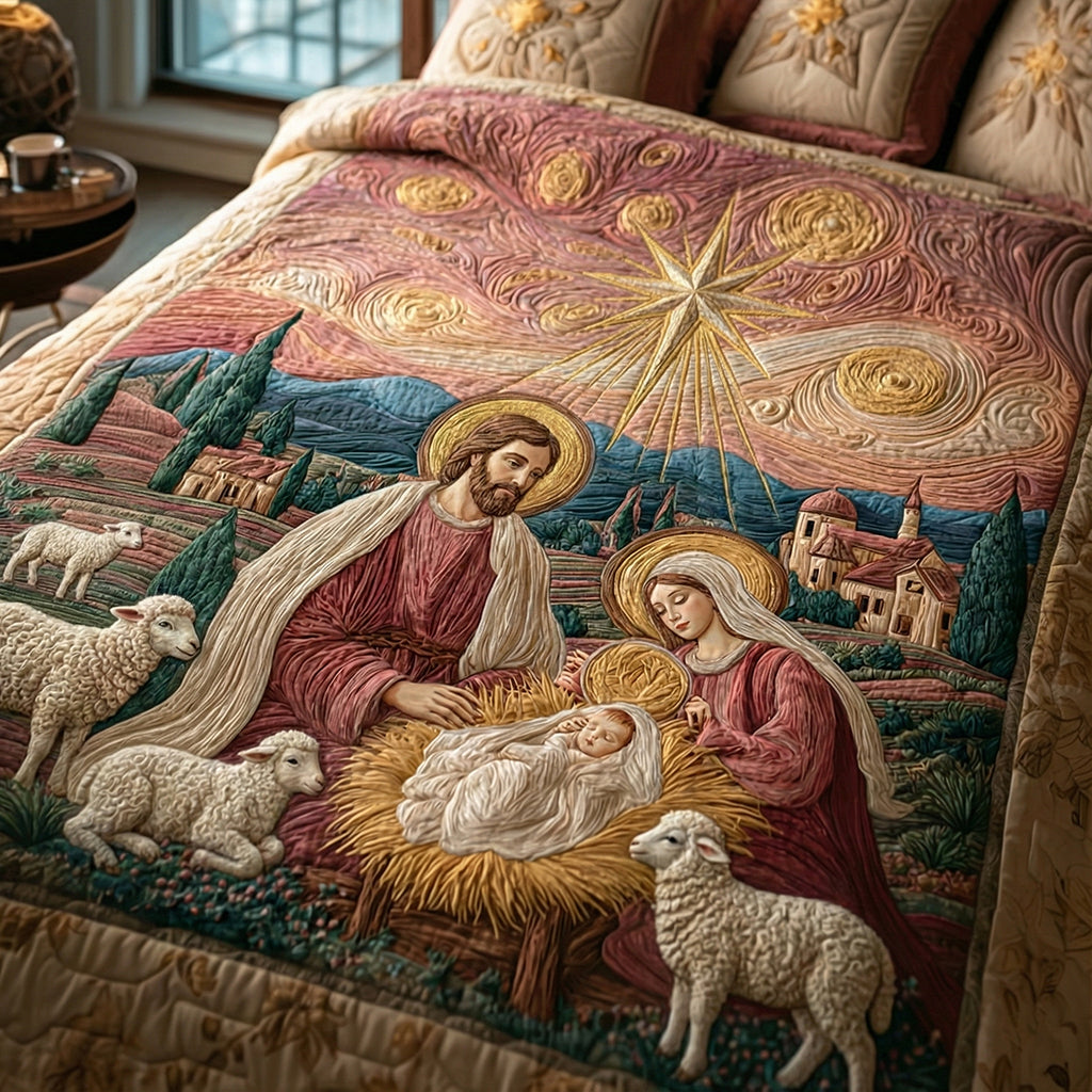 Starry Miracle 3-Piece Quilted Bedding Set NCU0DH622