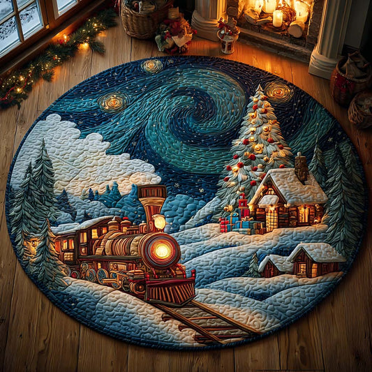 Starry Trainland Quilted Round Mat NCU0QQ073