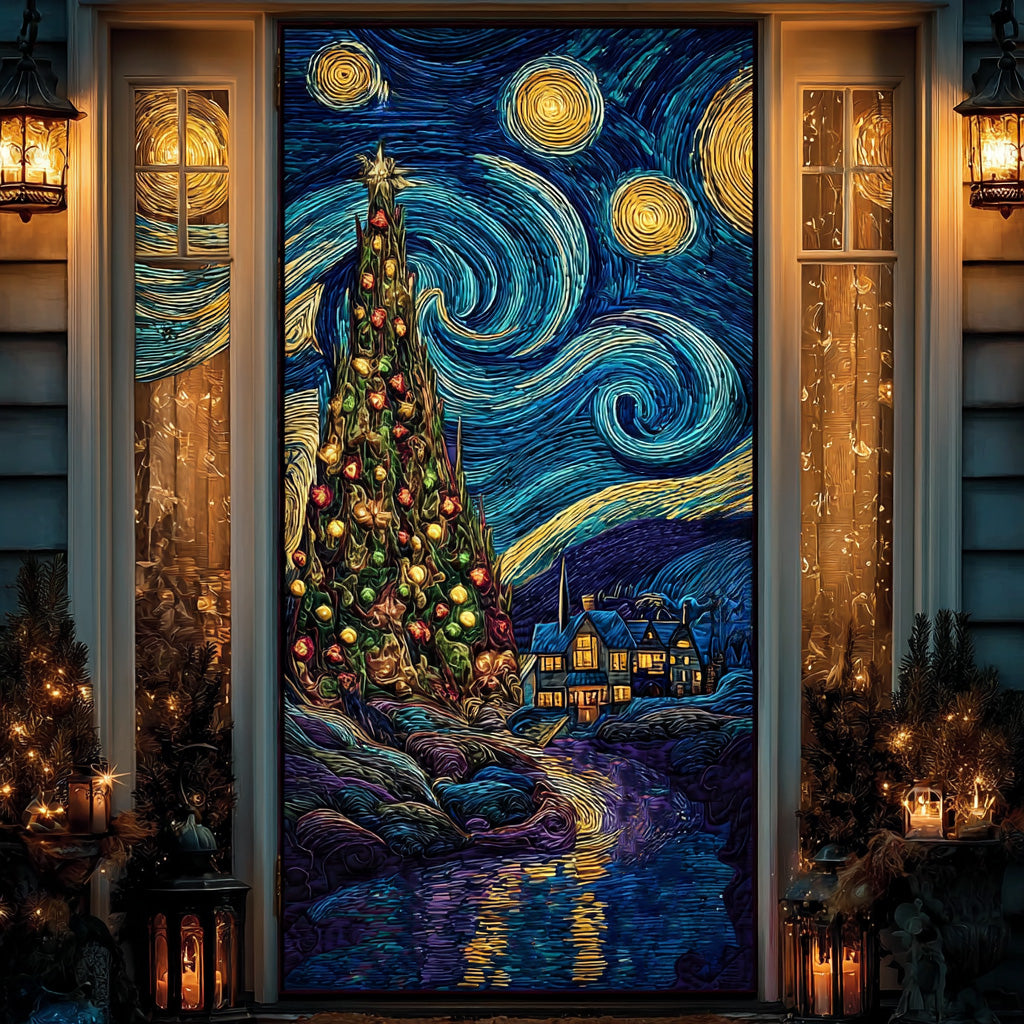 Starry Tree Quilted Door Cover NCU0DH429