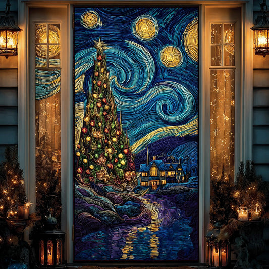 Starry Tree Quilted Door Cover NCU0DH429