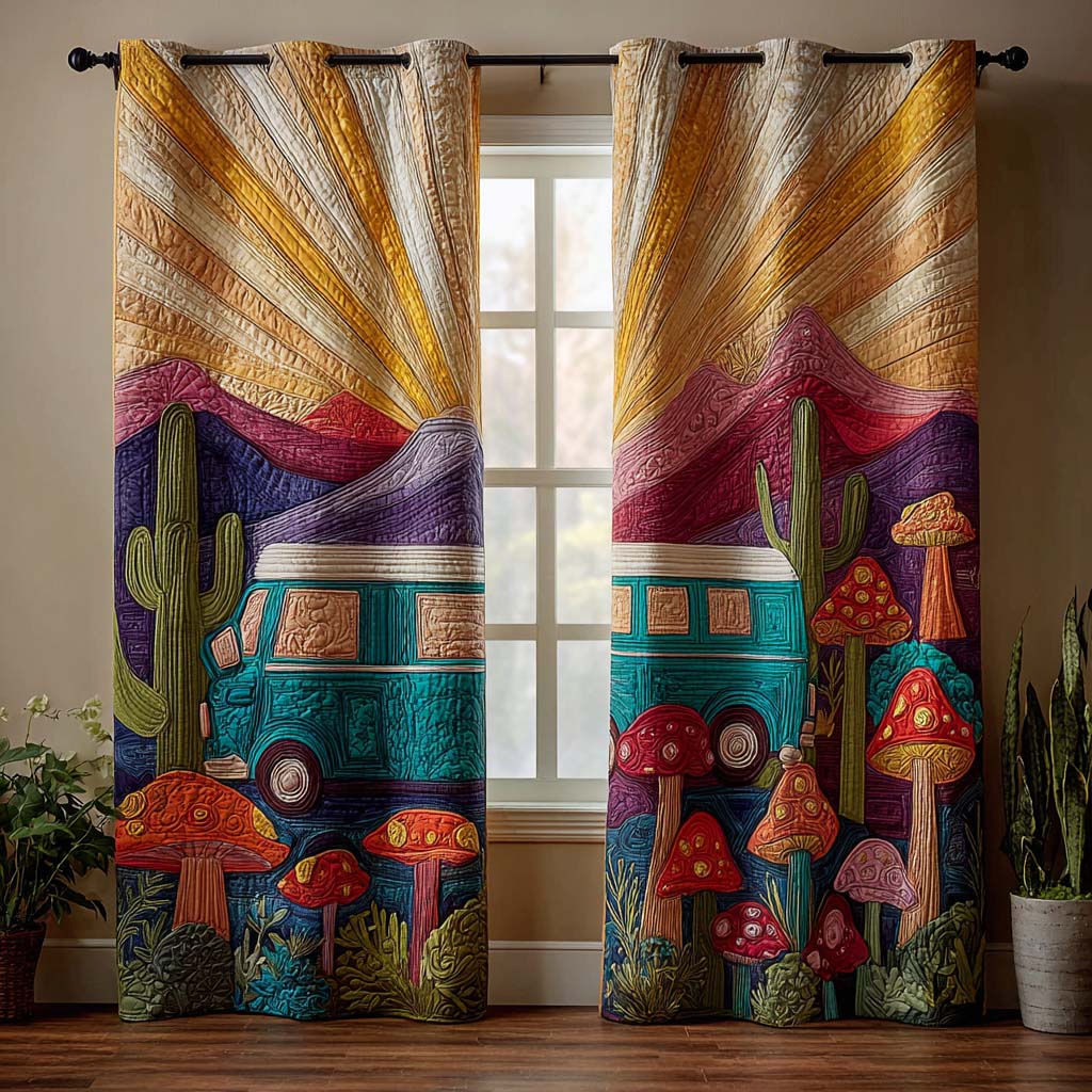 Sunburt Boho Trip Quilted Curtains NCU0QQ182