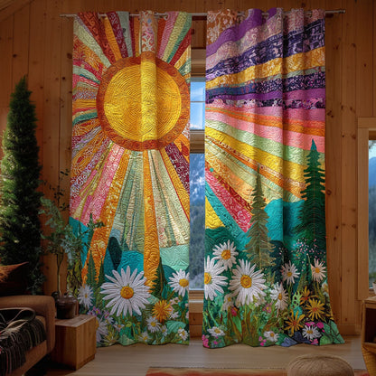 Sunrise Petal Path Quilted Curtains NCU0TP0118