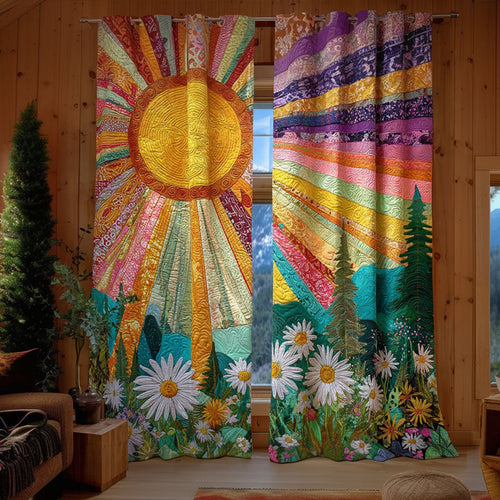 Sunrise Petal Path Quilted Curtains NCU0TP0118