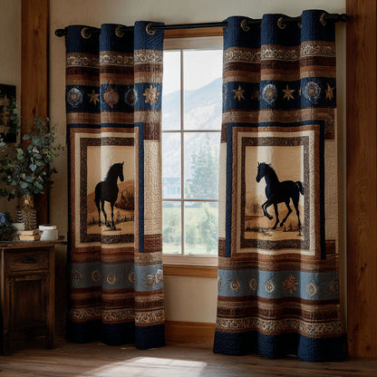 Sunset Stallion Quilted Curtains NCU0TN166