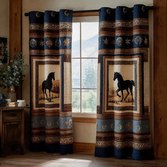 Sunset Stallion Quilted Curtains NCU0TN166