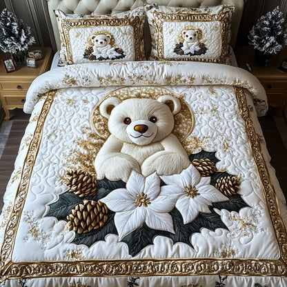 Teddy Haven 3-Piece Quilted Bedding Set NCU0DV1995