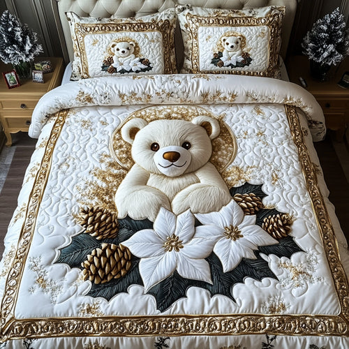 Teddy Haven 3-Piece Quilted Bedding Set NCU0DV1995