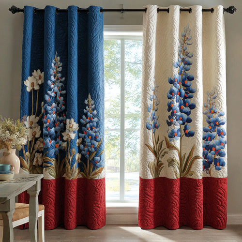 Texas Bluebonnet Quilted Curtains NCU0TN203