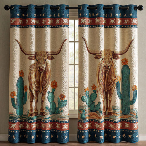 Texas Longhorn Quilted Curtains NCU0TN204