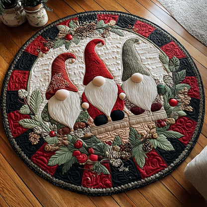 The Merry Gnome Quilted Round Mat NCU0HT030