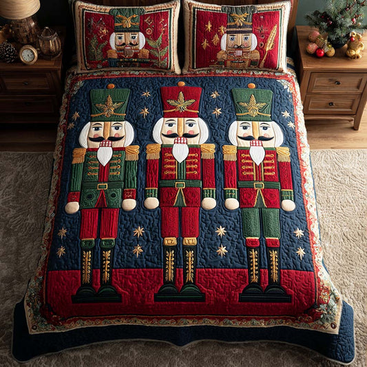 The Royal Nutcracker 3-Piece Quilted Bedding Set NCU0HT039