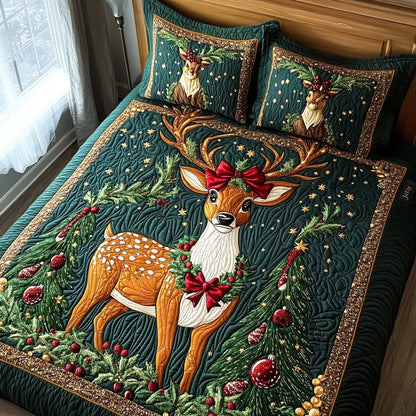 The Spirit of Noel 3-Piece Quilted Bedding Set NCU0DV1732