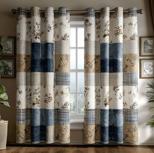 Timeless Florals Quilted Curtains NCU0DH707