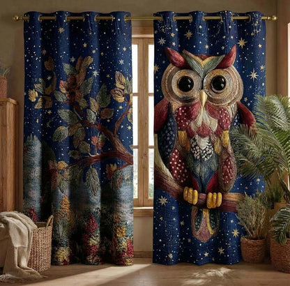 Timeless Owl Quilted Curtains NCU0QQ220