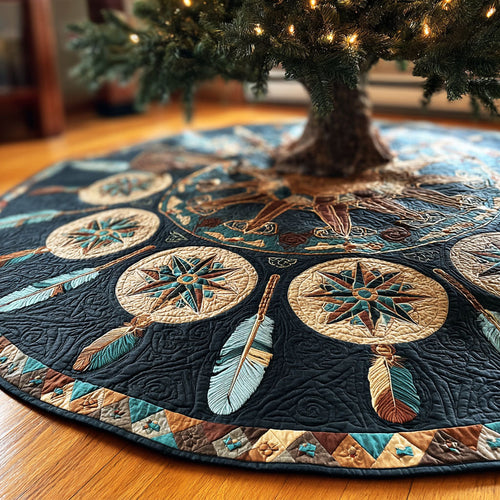 Tribal Dream Christmas Quilted Tree Skirt NCU0TV908