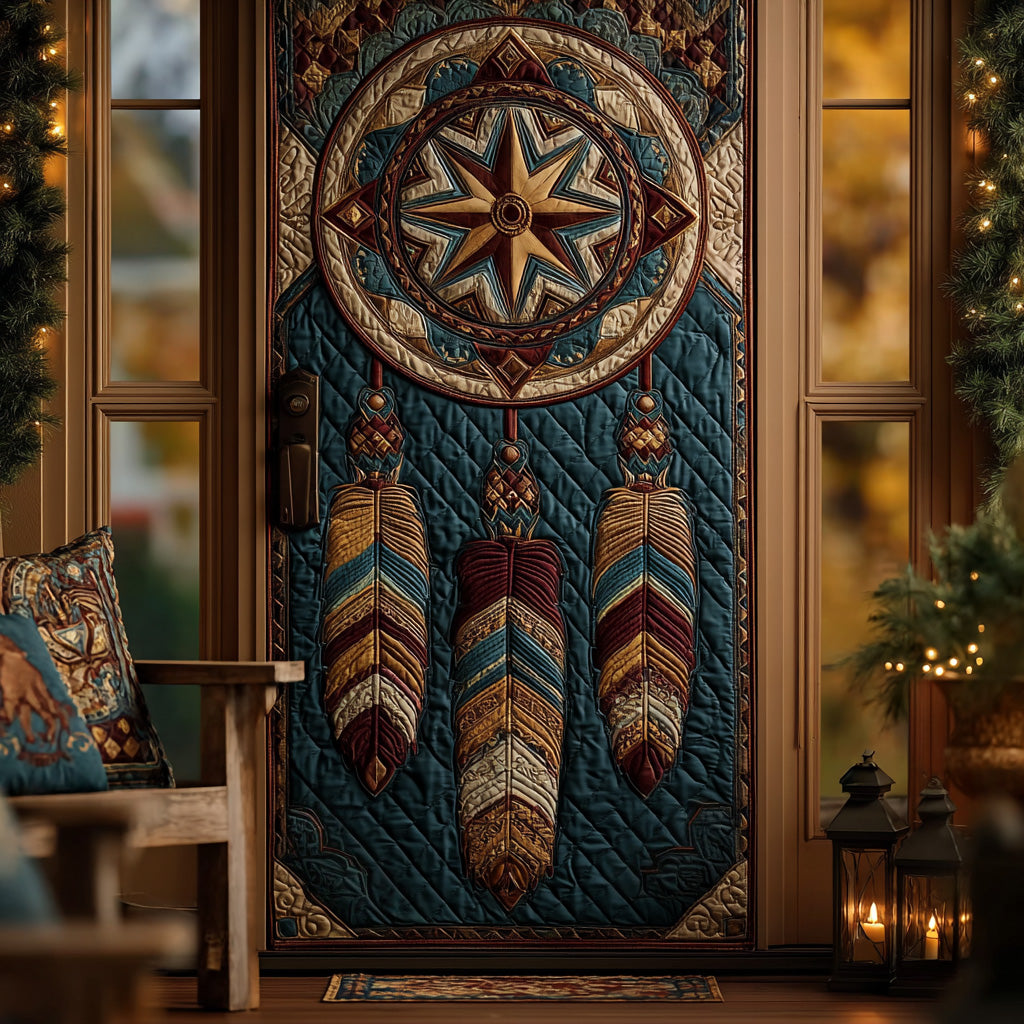 Tribal Star Pathway Quilted Door Cover NCU0DH594