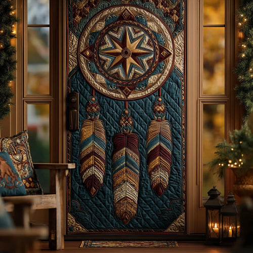 Tribal Star Pathway Quilted Door Cover NCU0DH594